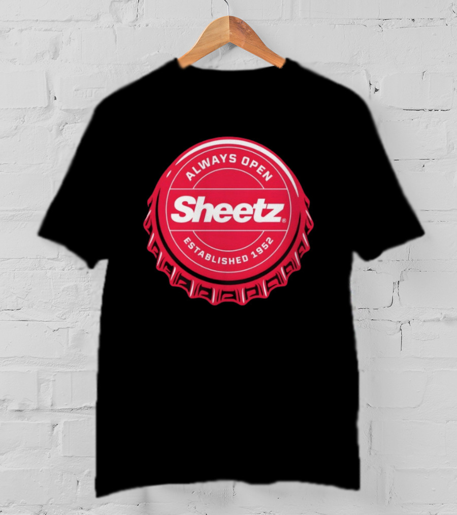 Always Open Sheetz Established 1952 Red Bottle Cap T-Shirt