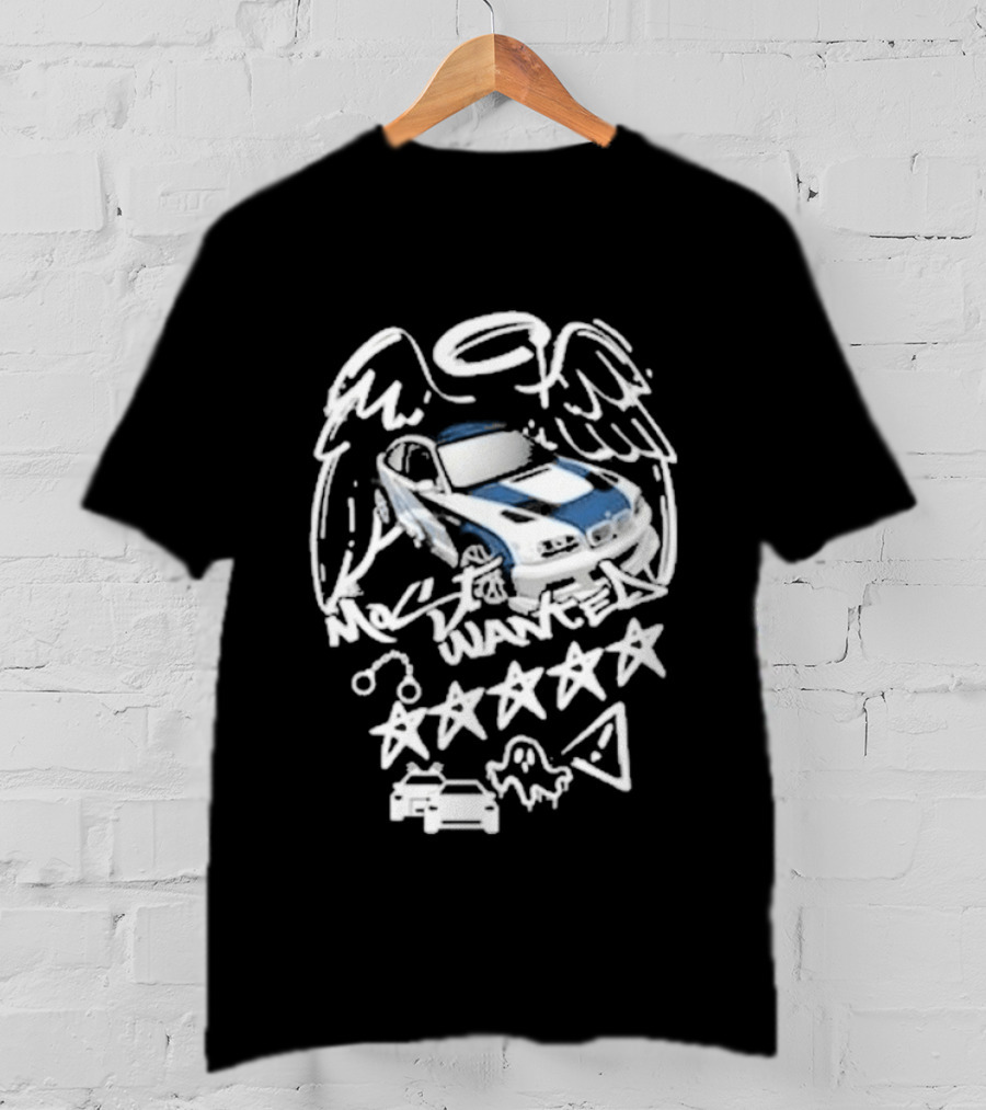 BMW M3 E46 Most Wanted Halo Angel Wings Five Stars T-Shirt