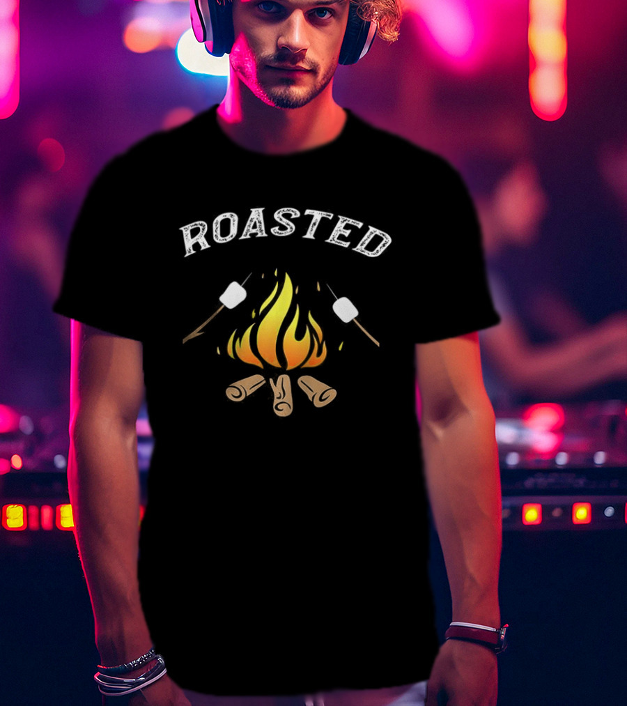Campfire Roasted Marshmallows Bonfire Logs T-Shirt