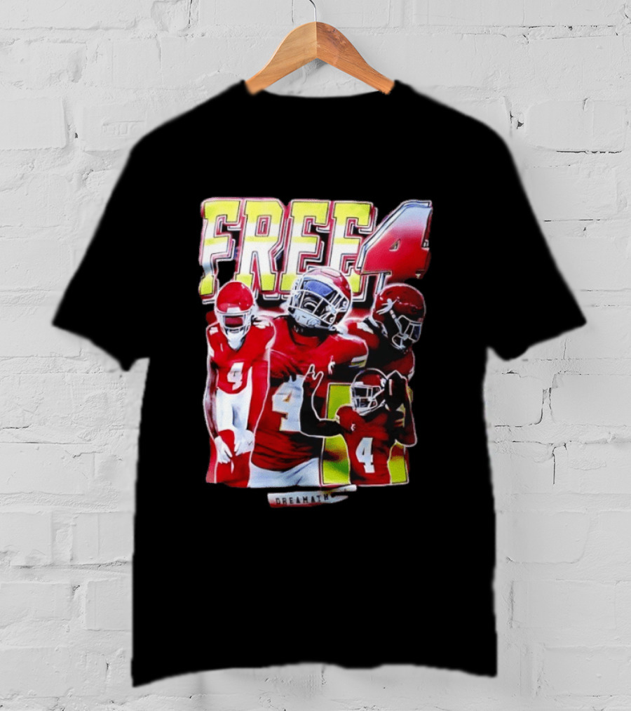 Free 4 Rashee Rice Kansas City Chiefs Dreamathon T-Shirt