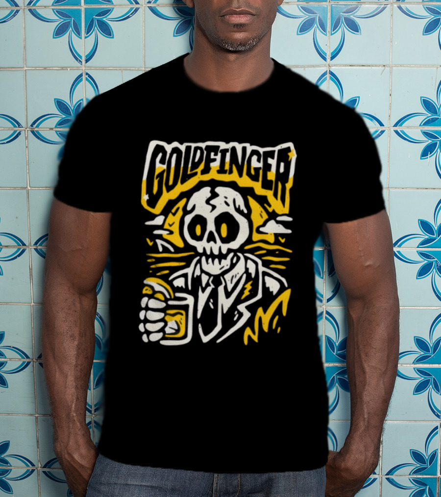 Goldfinger Skeleton Holding Tijuana T-Shirt
