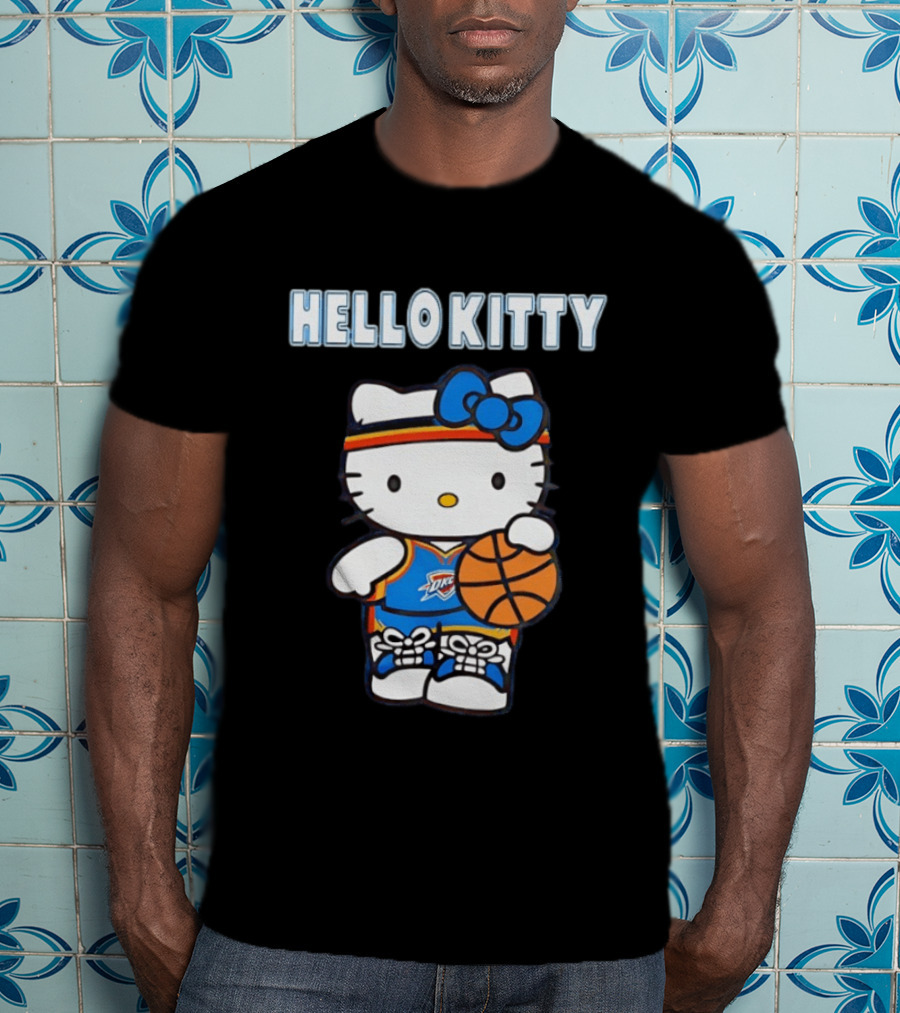 Hello Kitty Oklahoma City Thunder Basketball T-Shirt