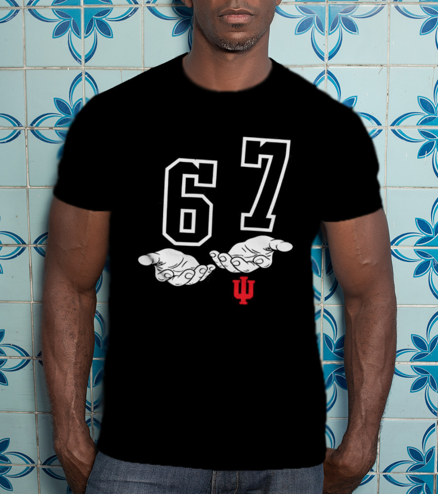 Indiana Hoosiers Football 67 Hand Gesture T-Shirt