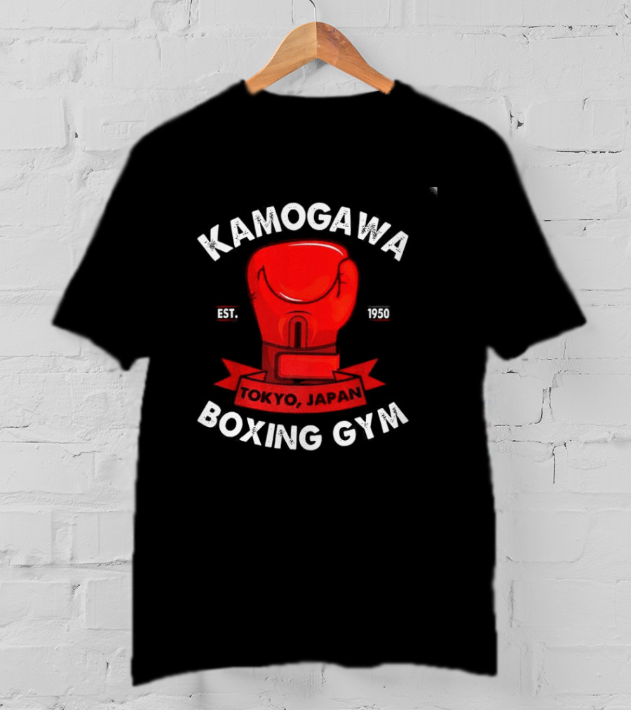 Kamogawa Boxing Gym Tokyo Japan Boxing Gloves Manga Est 1950 T-Shirt
