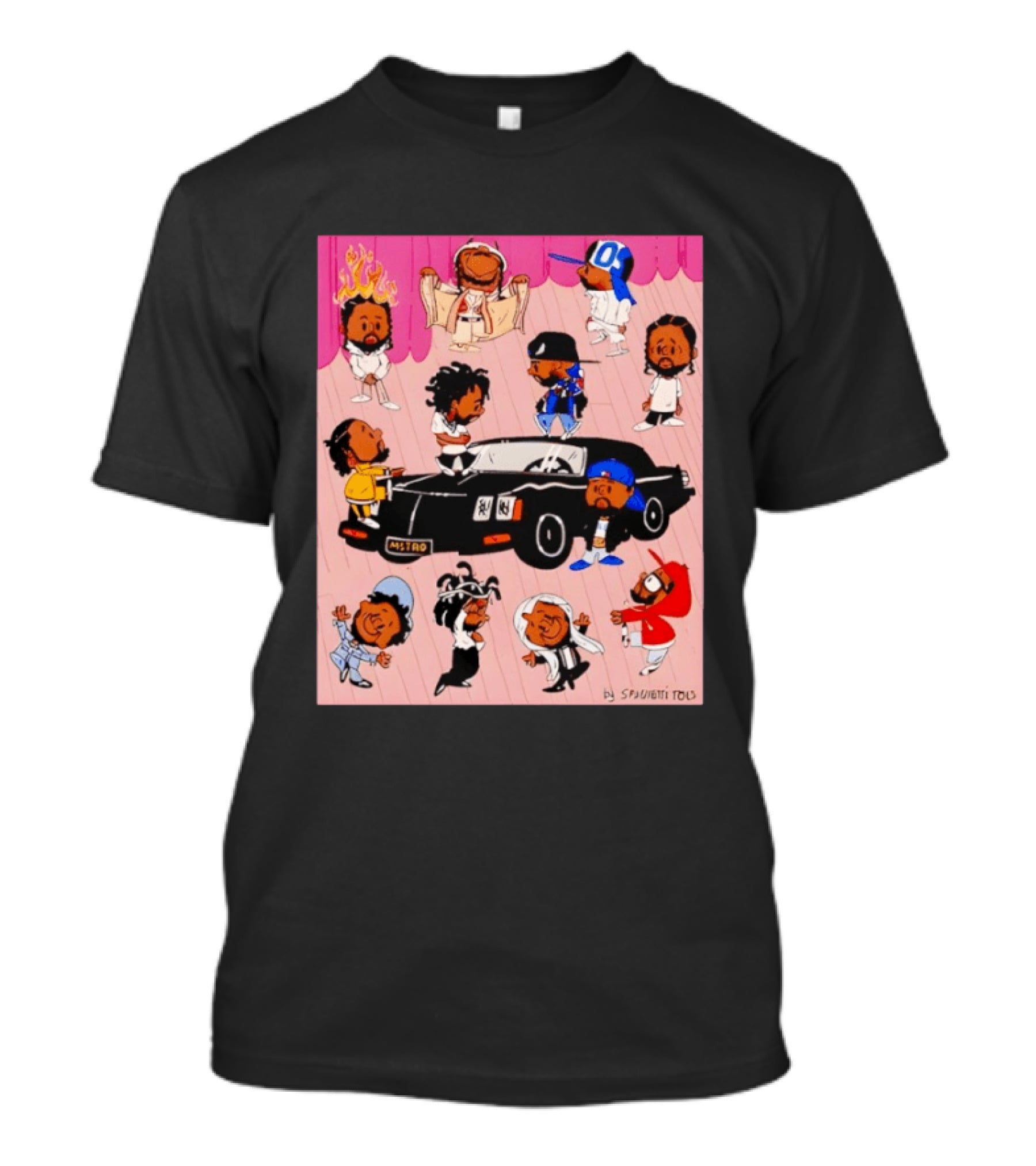 Kendrick Lamar Peanuts Characters Mashup Diverse Eras By Spughetti Tolls T-Shirt