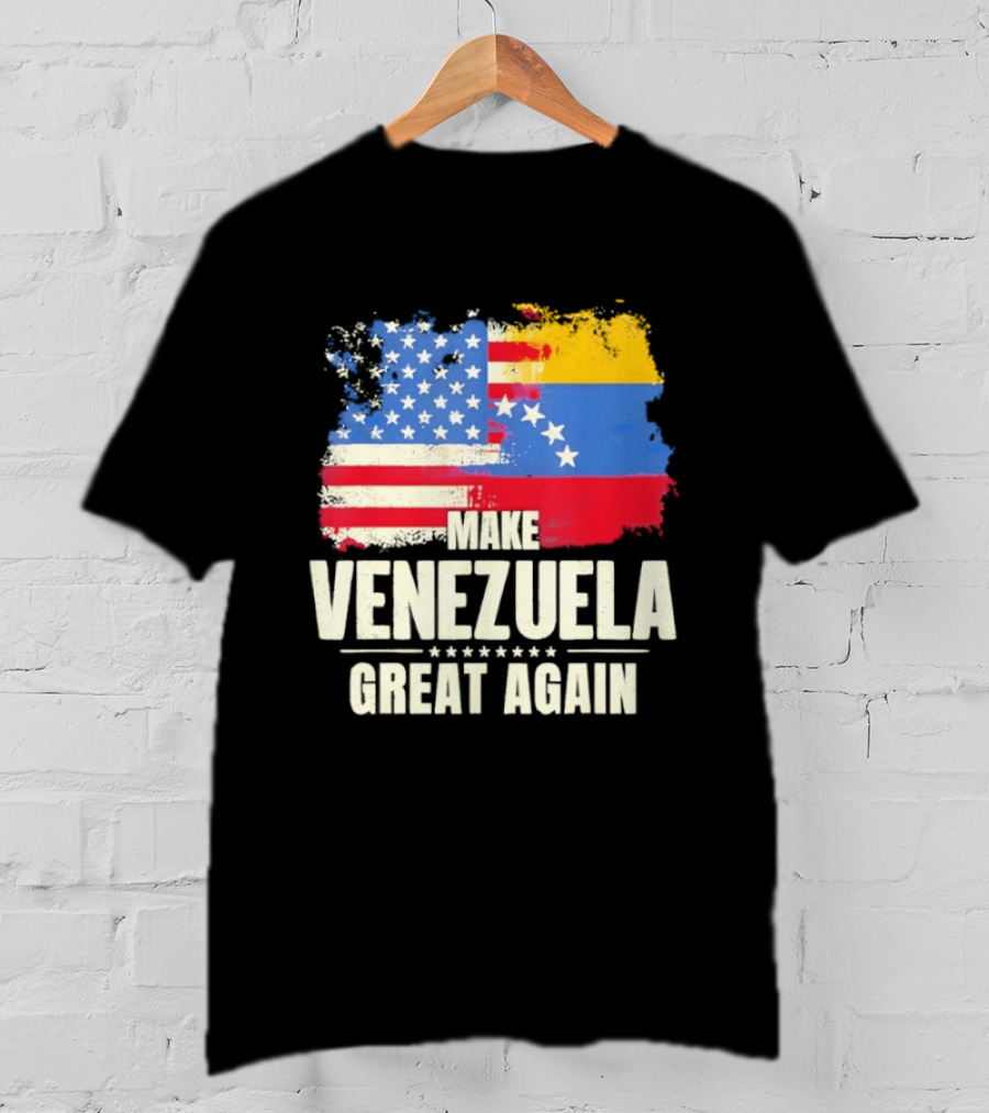 Make Venezuela Great Again USA Flag Fusion T-Shirt
