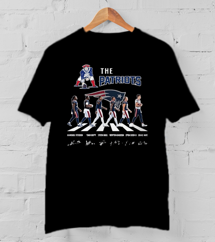 New England Patriots Abbey Road NFL Player Signatures T-Shirt