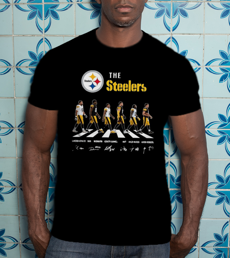 Pittsburgh Steelers Player Signatures Crosswalk T-Shirt