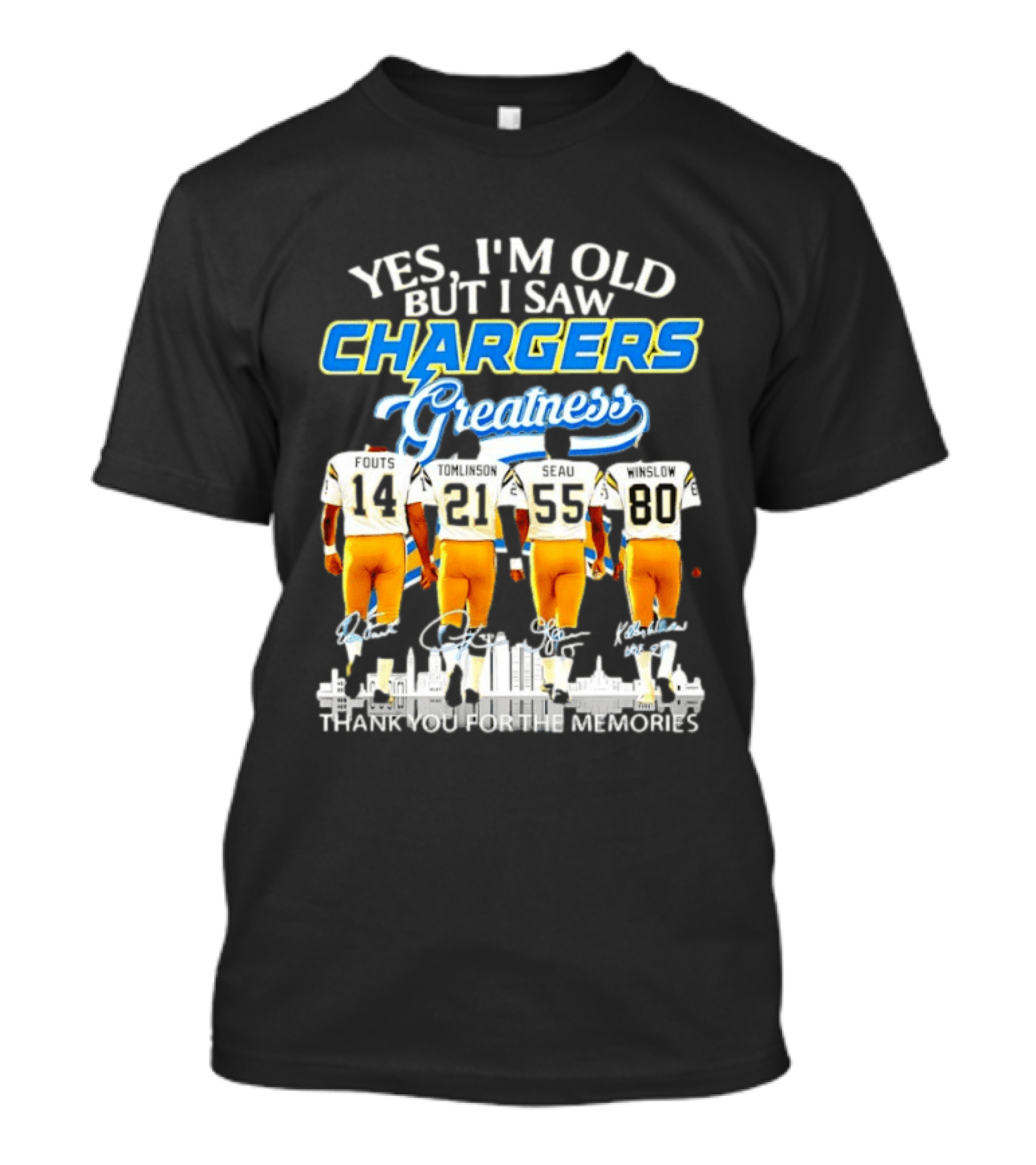 Yes I’m Old But I Saw LA Chargers Greatness Logo T-Shirt
