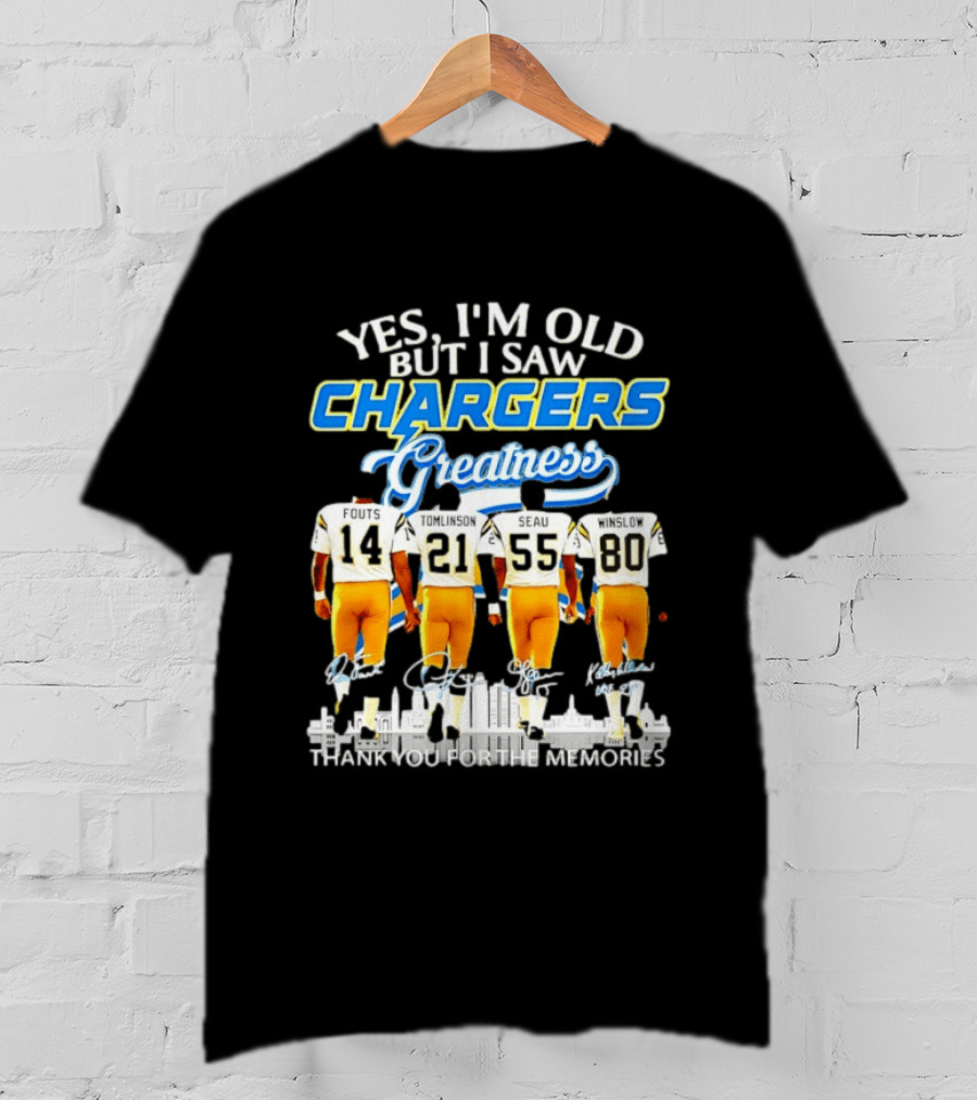 Yes I’m Old But I Saw LA Chargers Greatness Logo T-Shirt
