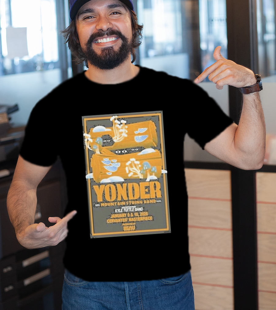 Yonder Mountain String Band Kyle Tuttle Band January 9 10 2026 Cervantes Masterpiece KGNU T-Shirt