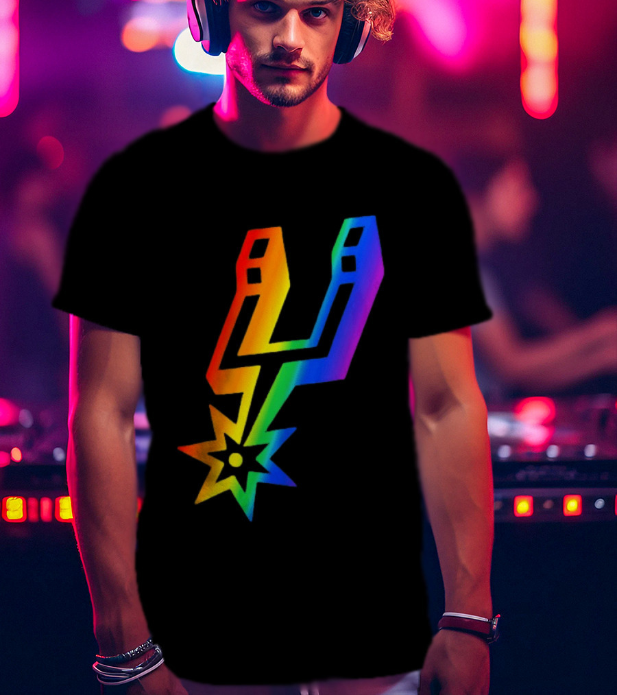 San Antonio Spurs LGBT Pride Rainbow Spurs T-Shirt