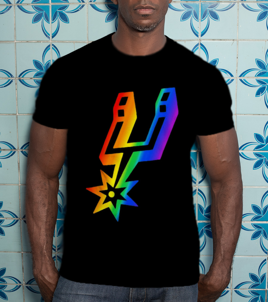 San Antonio Spurs LGBT Pride Rainbow Spurs T-Shirt