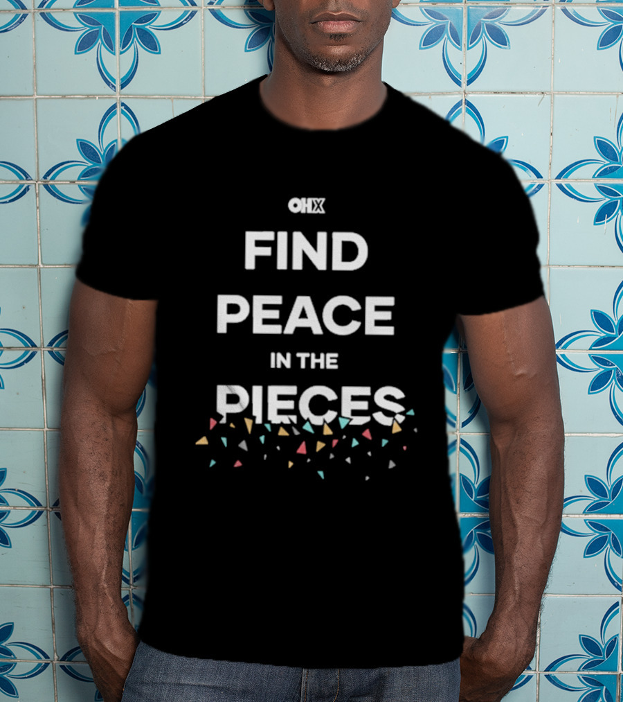 Only Humxn Find Peace In The Pieces Colorful Fragments T-Shirt