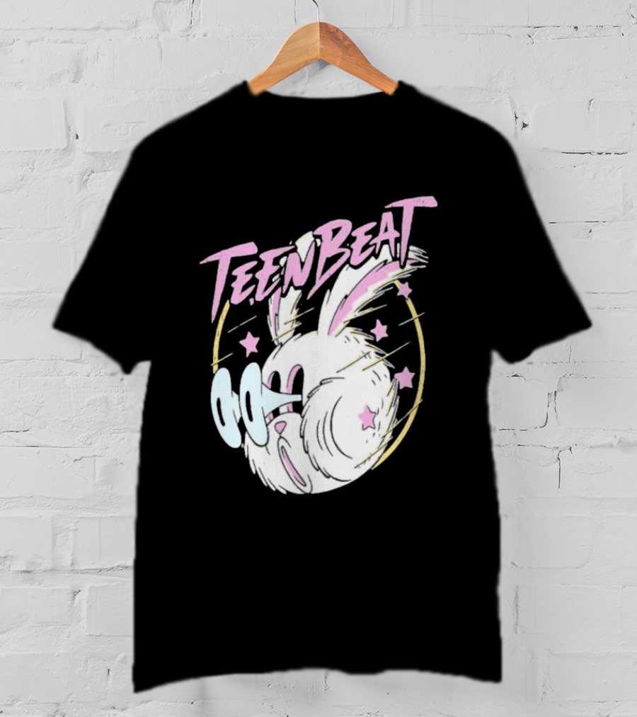 Teen Beat Blink Bunny Whimsical Pastel Stars Emo Vibe T-Shirt
