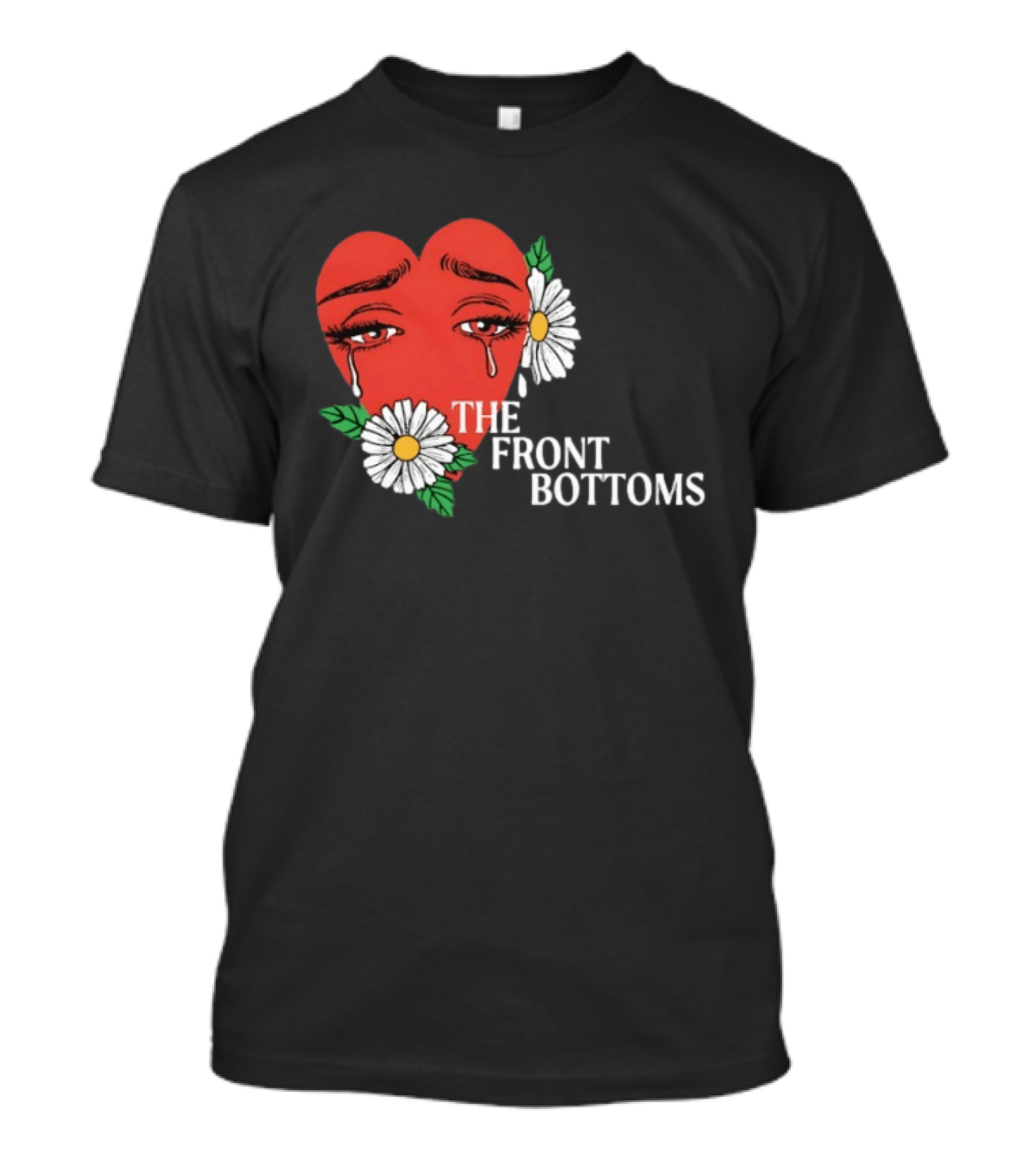 The Front Bottoms Heart With Crying Eyes And Daisies T-Shirt