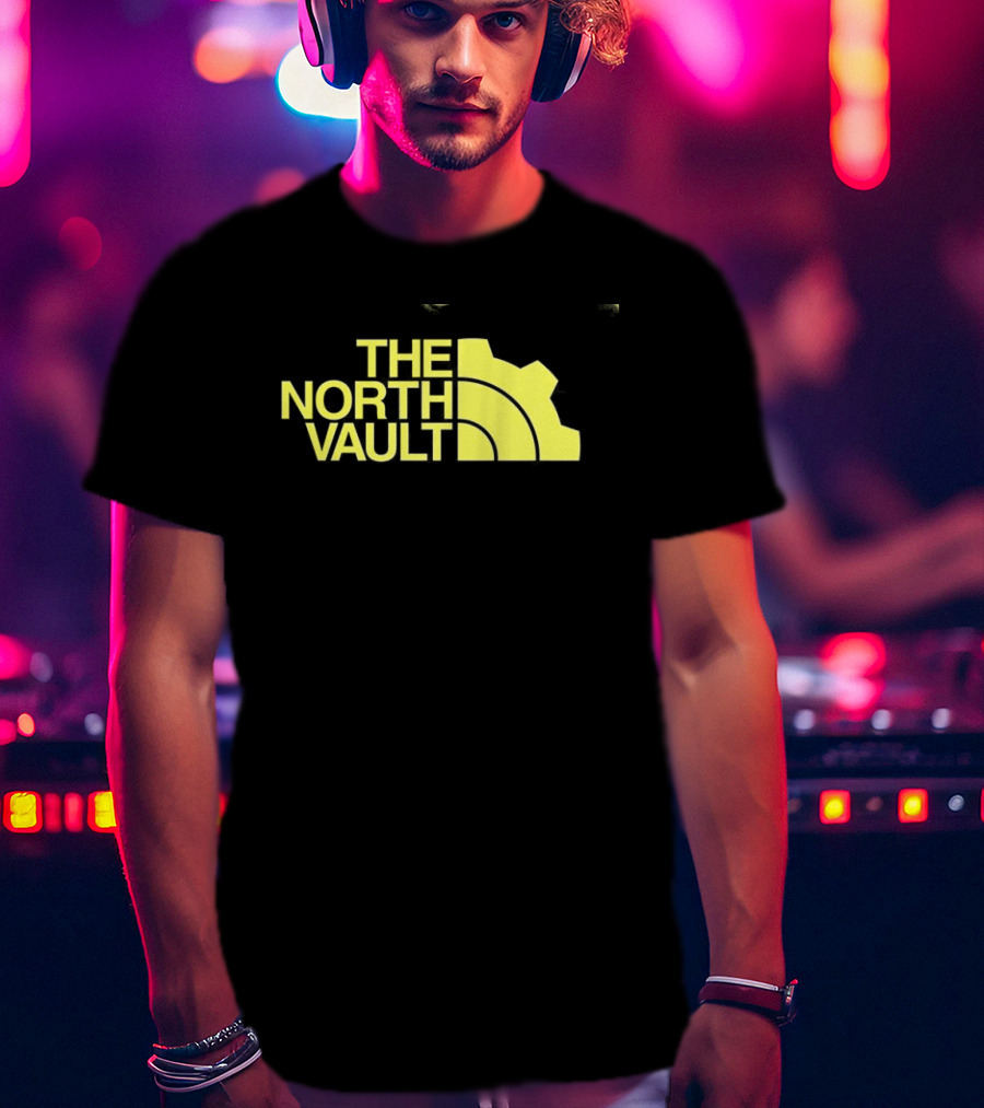The North Vault Parody Text With Yellow Gear T-Shirt