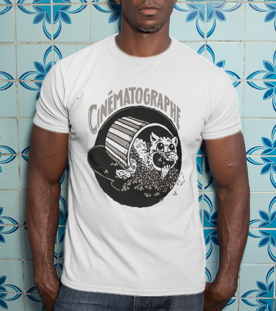 Cinématographe Feral Popcorn Cat Burst T-Shirt