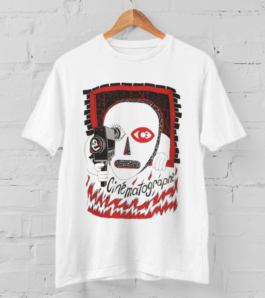 Cinématographe Peeping Tom Red Mask Camera T-Shirt