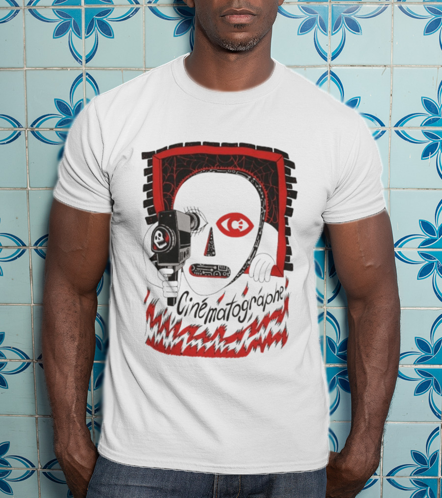 Cinématographe Peeping Tom Red Mask Camera T-Shirt