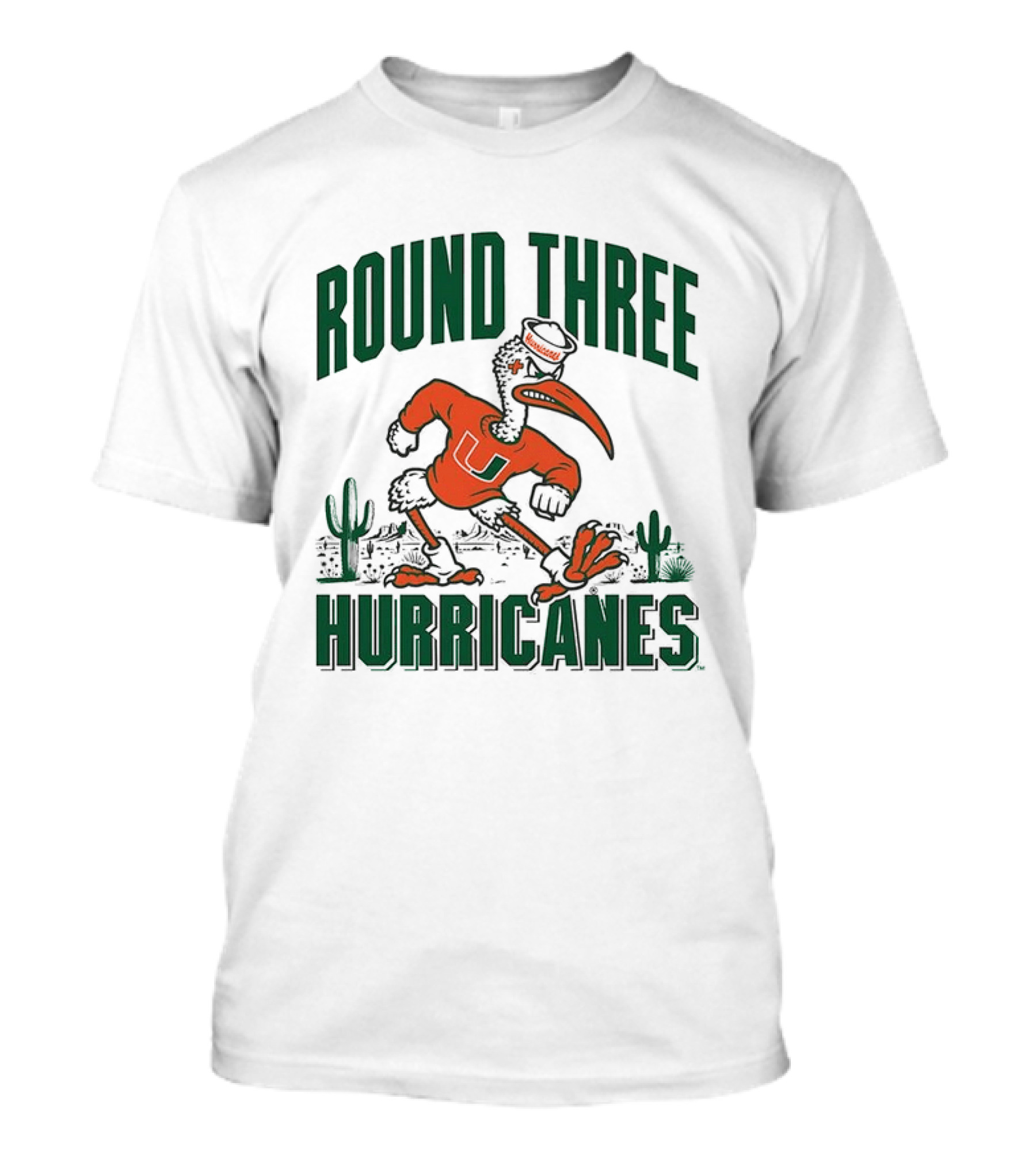 Miami Hurricanes Round Three Sebastian The Ibis NCAA T-Shirt