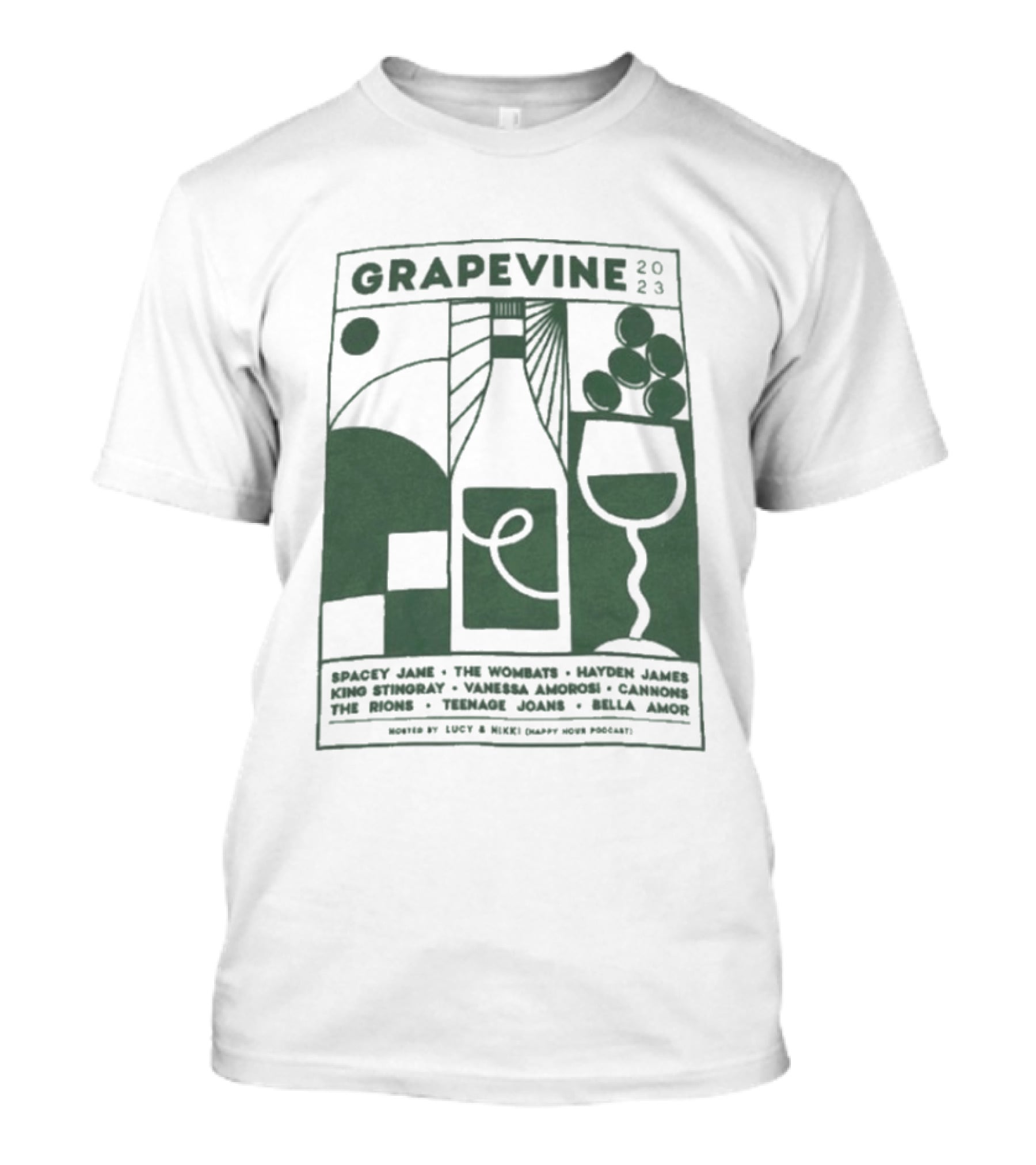 Grapevine 2023 Lineup Gang Of Youths The Wombats Hayden James Teenage Dads T-Shirt