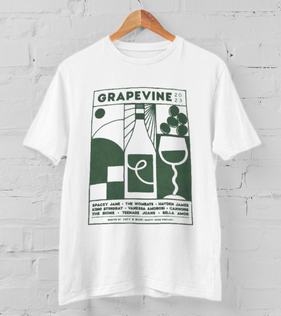 Grapevine 2023 Lineup Gang Of Youths The Wombats Hayden James Teenage Dads T-Shirt