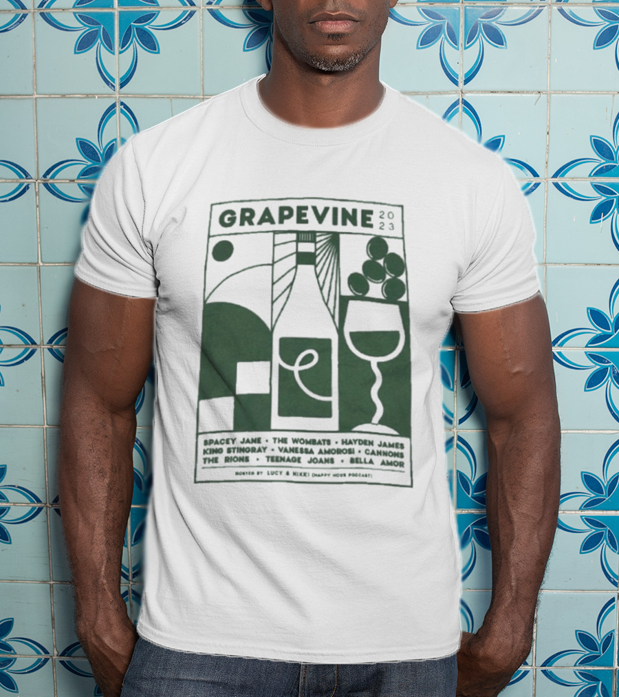 Grapevine 2023 Lineup Gang Of Youths The Wombats Hayden James Teenage Dads T-Shirt