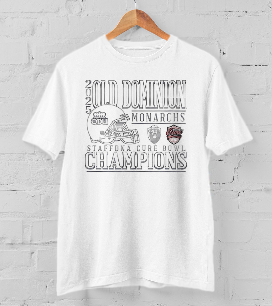 2025 Old Dominion Monarchs Stafford Cure Bowl Champions T-Shirt
