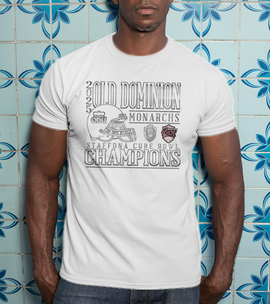 2025 Old Dominion Monarchs Stafford Cure Bowl Champions T-Shirt
