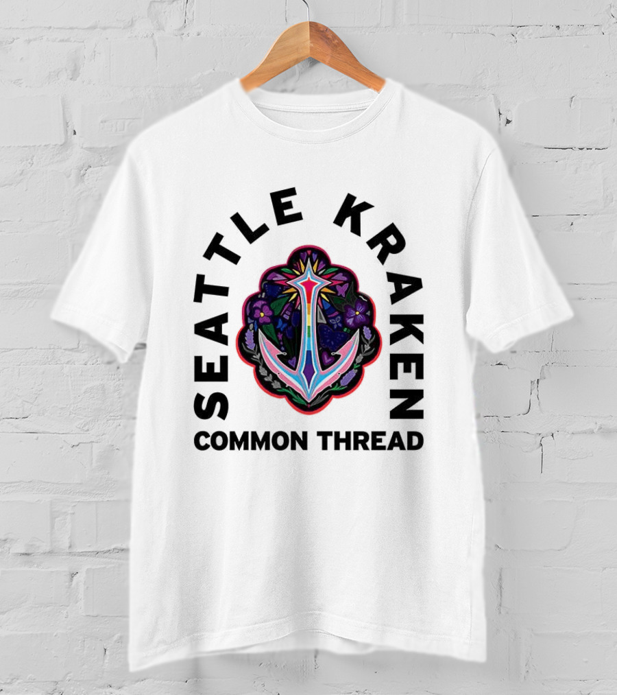 Seattle Kraken Common Thread Anchor Pride Collection T-Shirt