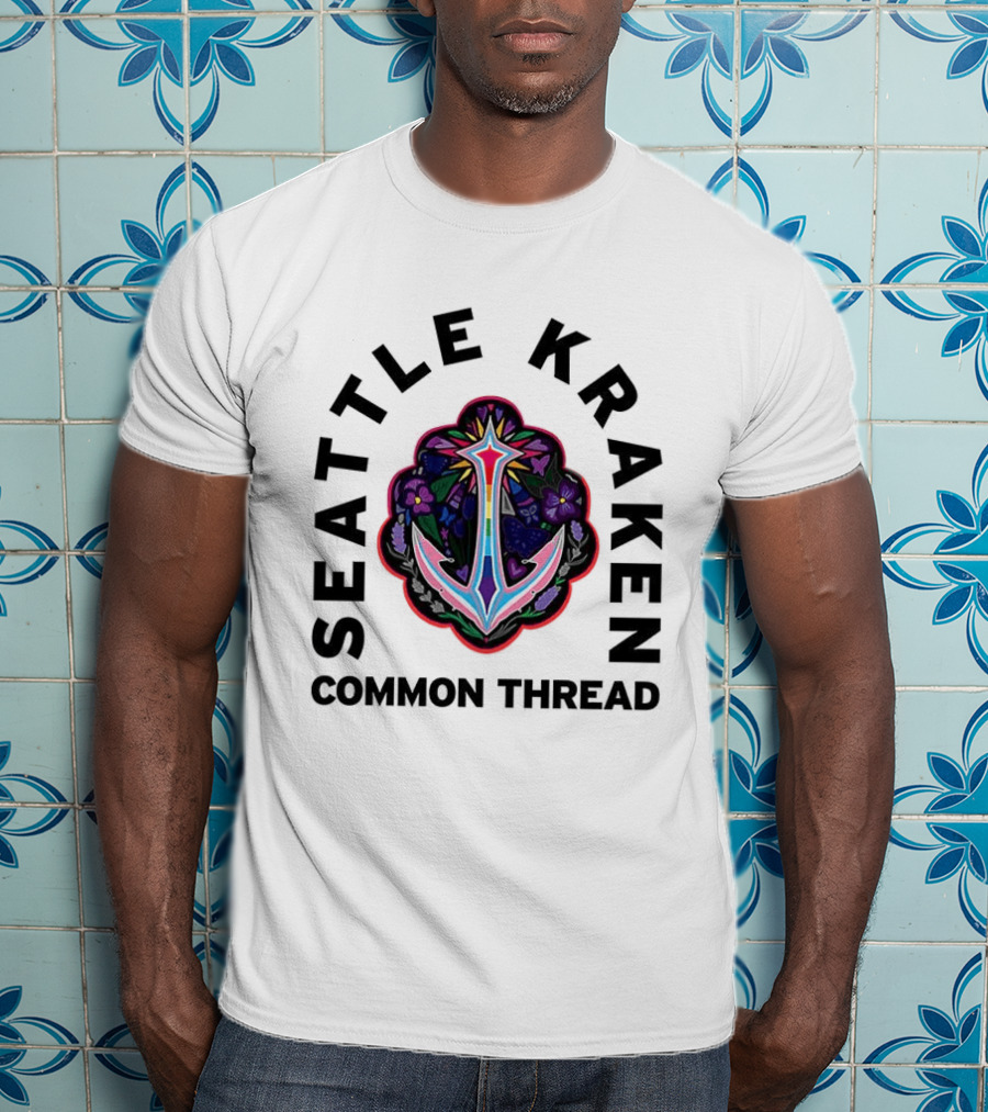 Seattle Kraken Common Thread Anchor Pride Collection T-Shirt