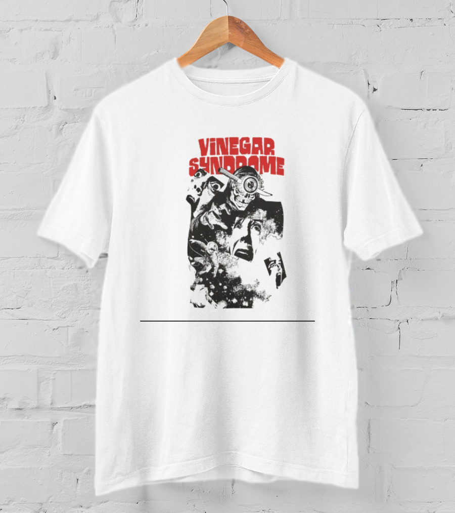 Vinegar Syndrome Cosmic Terror Vintage Horror Aesthetic Monster Scene T-Shirt