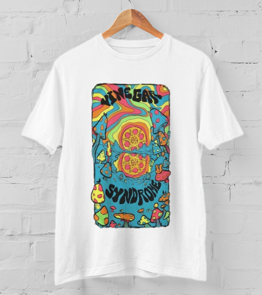 Vinegar Syndrome Shroomland Psychedelic Sun Variant Trippy Mushrooms T-Shirt