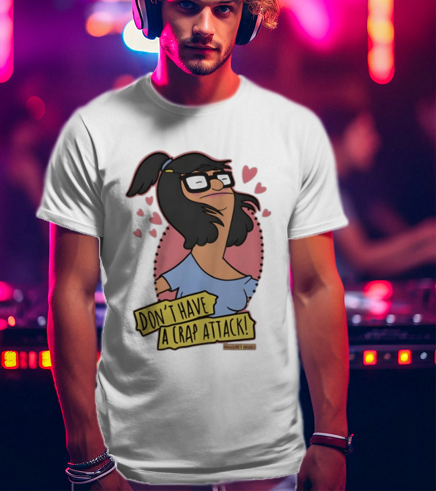 Bob's Burgers Don't Have A Crap Attack Character Graphic With Pink Hearts T-Shirt