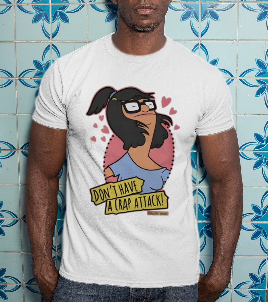 Bob's Burgers Don't Have A Crap Attack Character Graphic With Pink Hearts T-Shirt