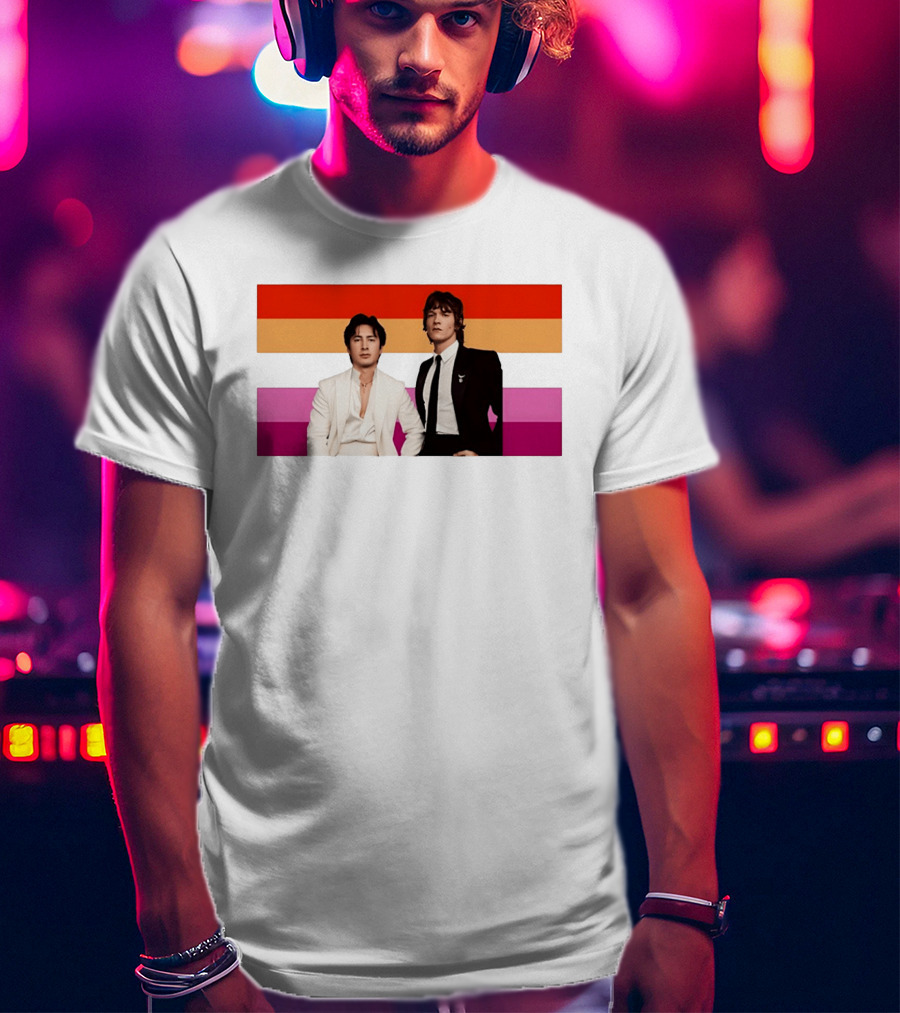 Hudson Williams Connor Storrie Lesbian Pride Flag Themes T-Shirt