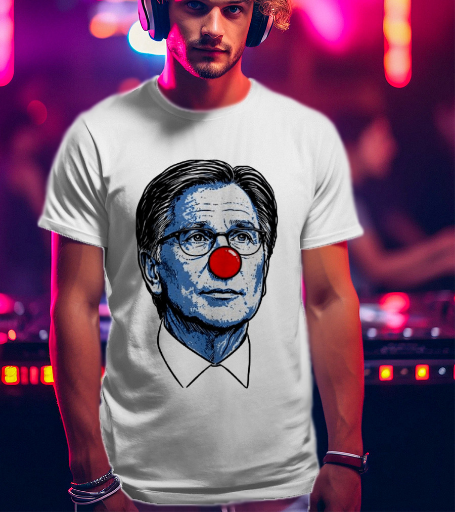 Dan Lifshatz Clown Red Nose Illustration Pop Culture T-Shirt