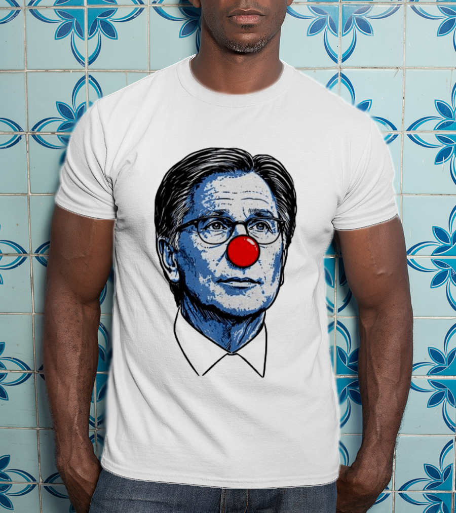 Dan Lifshatz Clown Red Nose Illustration Pop Culture T-Shirt