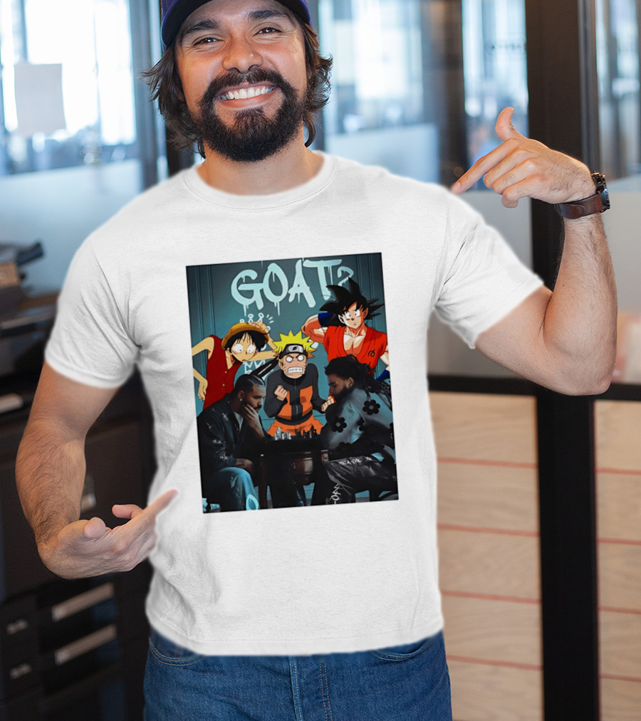Drake 21 Savage GOAT Monkey D. Luffy Naruto Uzumaki Goku Chess Table T-Shirt