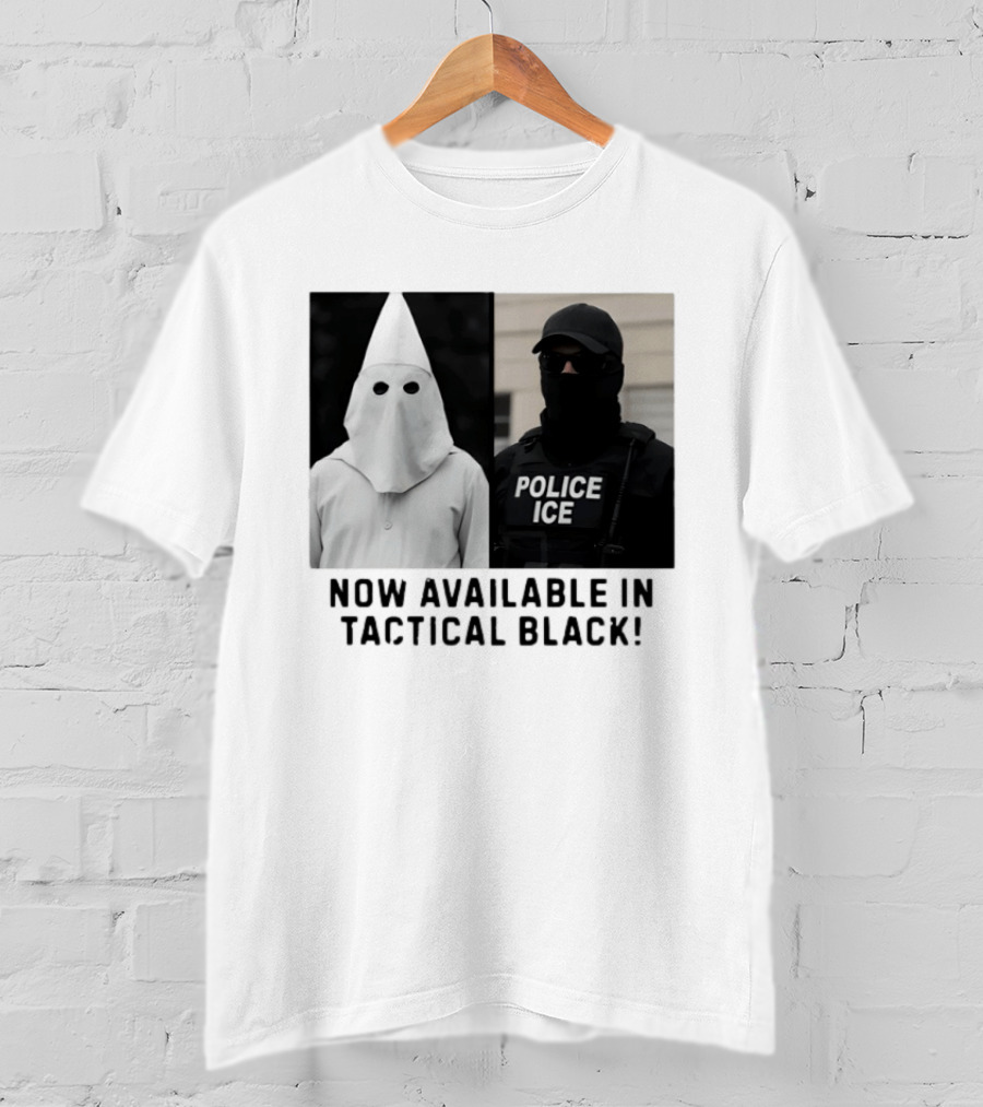 Now Available In Tactical Black Anti ICE Police ICE T-Shirt