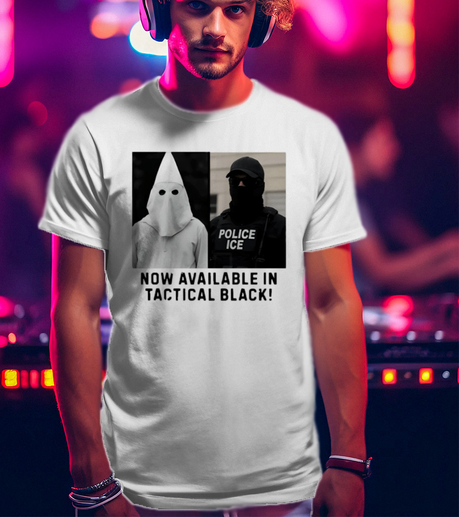 Now Available In Tactical Black Anti ICE Police ICE T-Shirt