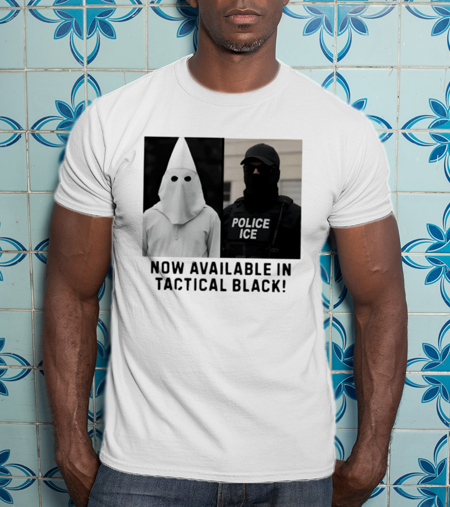 Now Available In Tactical Black Anti ICE Police ICE T-Shirt