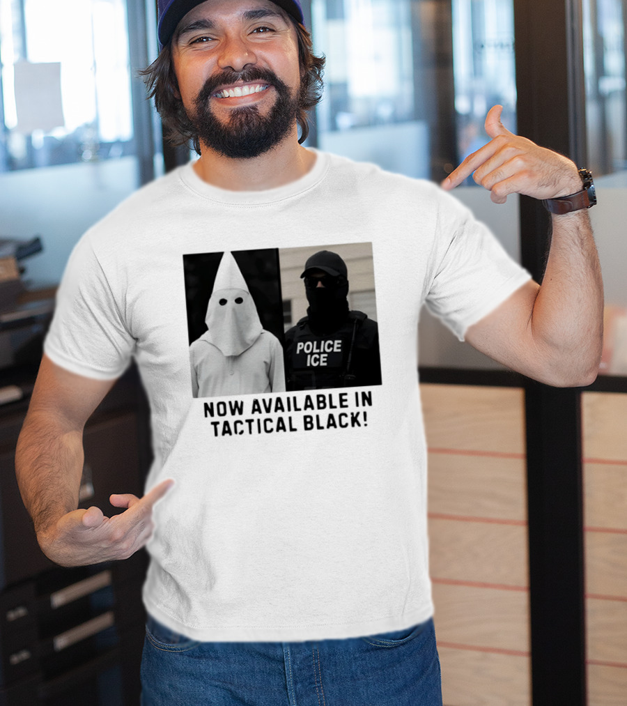 Now Available In Tactical Black Anti ICE Police ICE T-Shirt