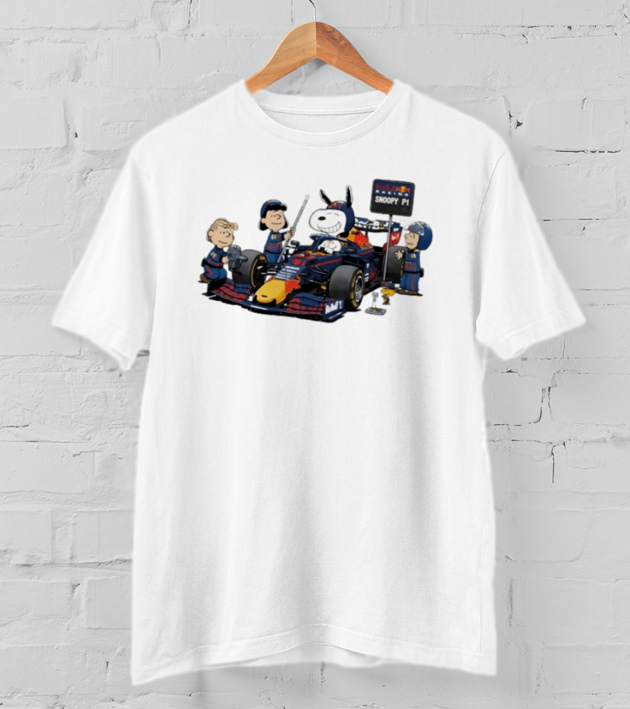 Red Bull Racing Snoopy P1 Peanuts Motorsport Pit Crew T-Shirt