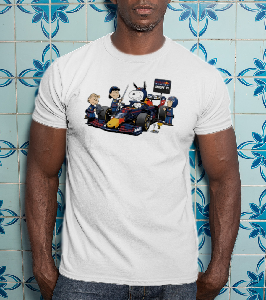 Red Bull Racing Snoopy P1 Peanuts Motorsport Pit Crew T-Shirt