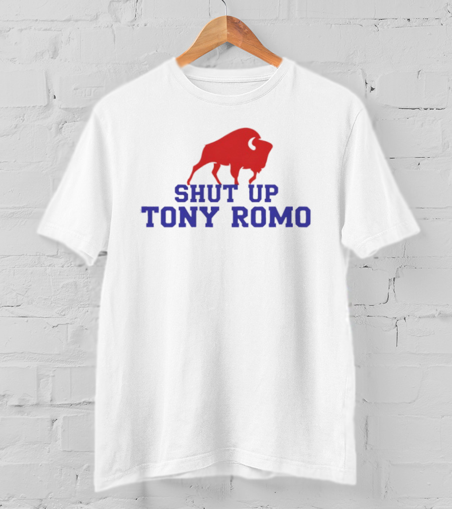 Shut Up Tony Romo Buffalo Bison Red Blue T-Shirt