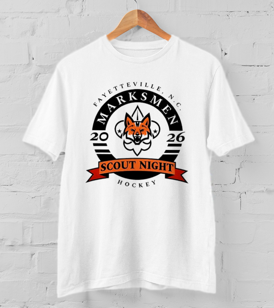 Fayetteville NC Marksmen Scout Night Hockey 2026 T-Shirt