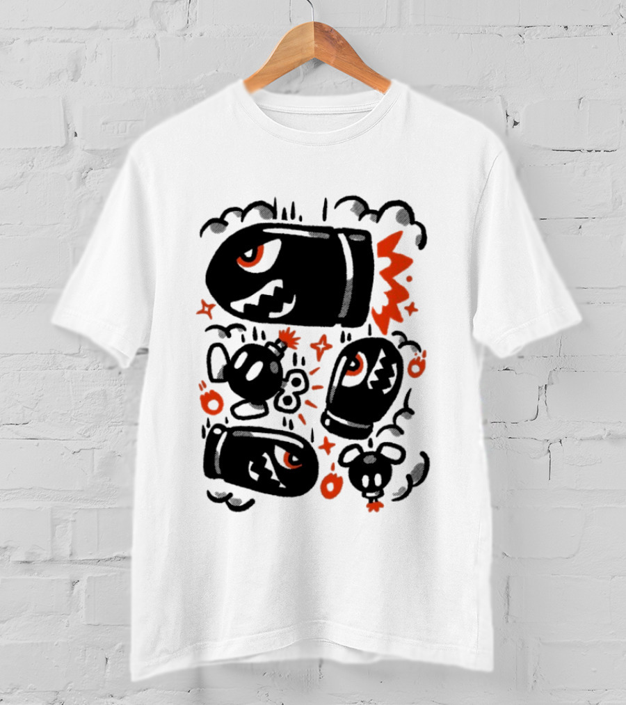 Terry Mack Bob Ombing Run Bullet Character Explosive Motion T-Shirt