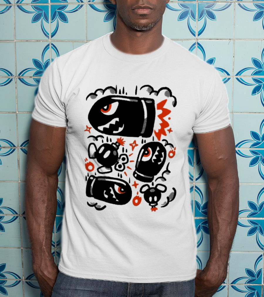 Terry Mack Bob Ombing Run Bullet Character Explosive Motion T-Shirt